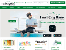 Tablet Screenshot of firstcitybank.com